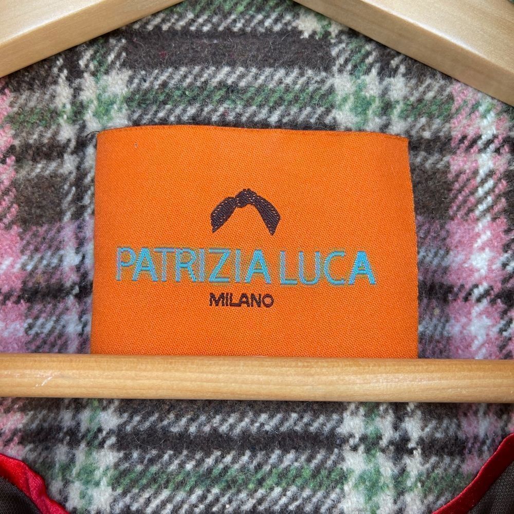 Patrizia Luca Plaid Wool Blend Coat Small - Picture 3 of 10